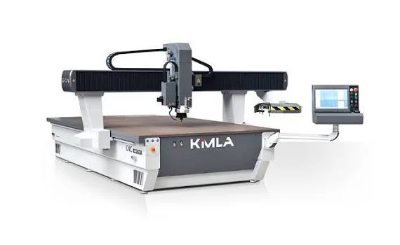 Kimla CNC cutting table with gantry and touchscreen control for cutting corrugated sheets